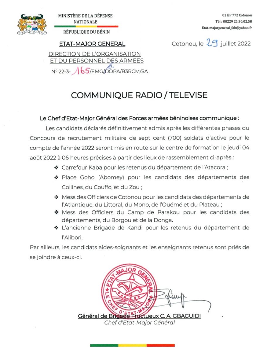 Resultat Recrutement Sans Concours Ministère Des Armées 2022